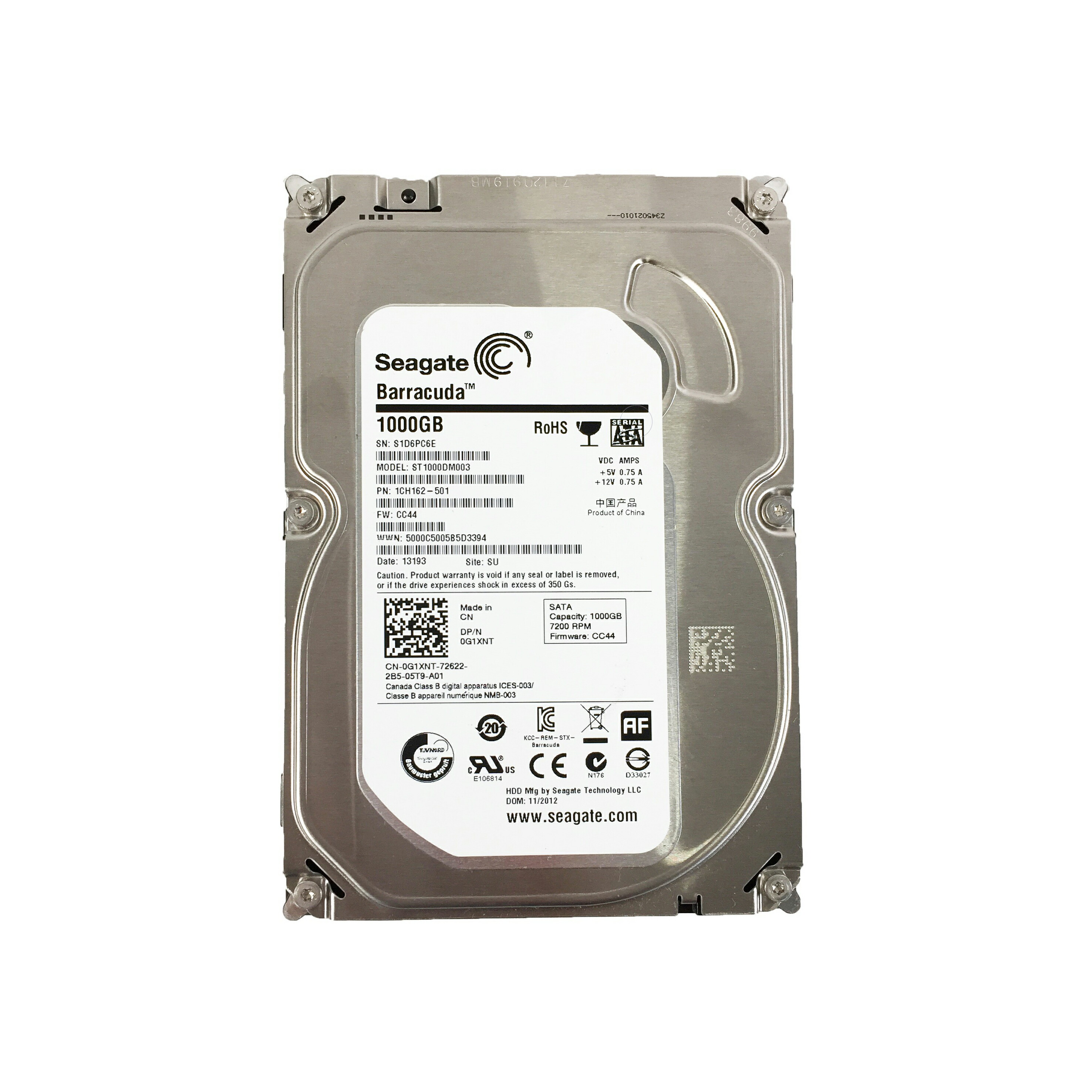 楽天市場】R026-Seagate 3.5 インチ SATA 1 TB HDD 1点 薄いタイプ
