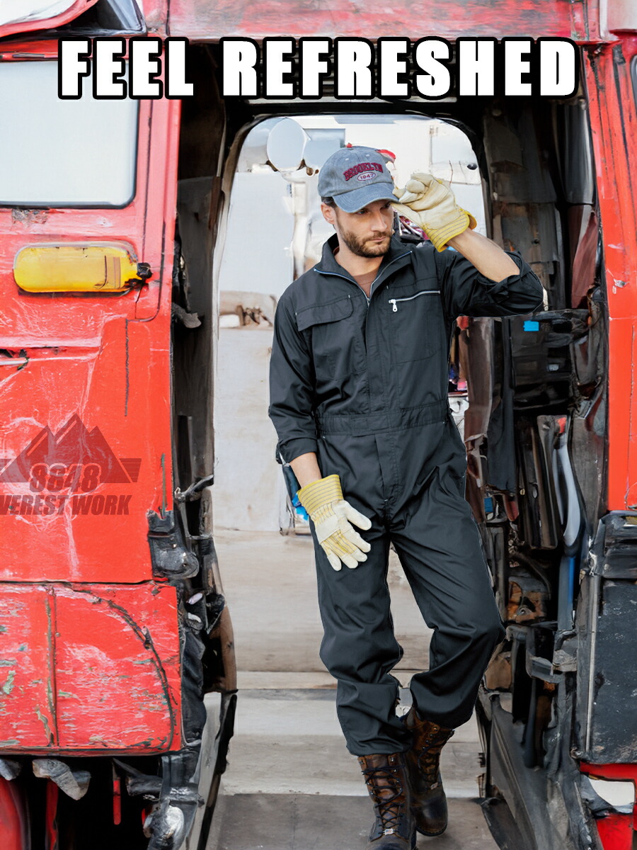楽天市場】つなぎ ツナギ服 脇メッシュ 夏向け 薄生地 オーバーオール