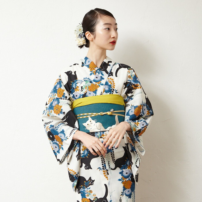 楽天市場】【ポイント2倍】浴衣単品「 夜空猫 」公式 ふりふ 日本製