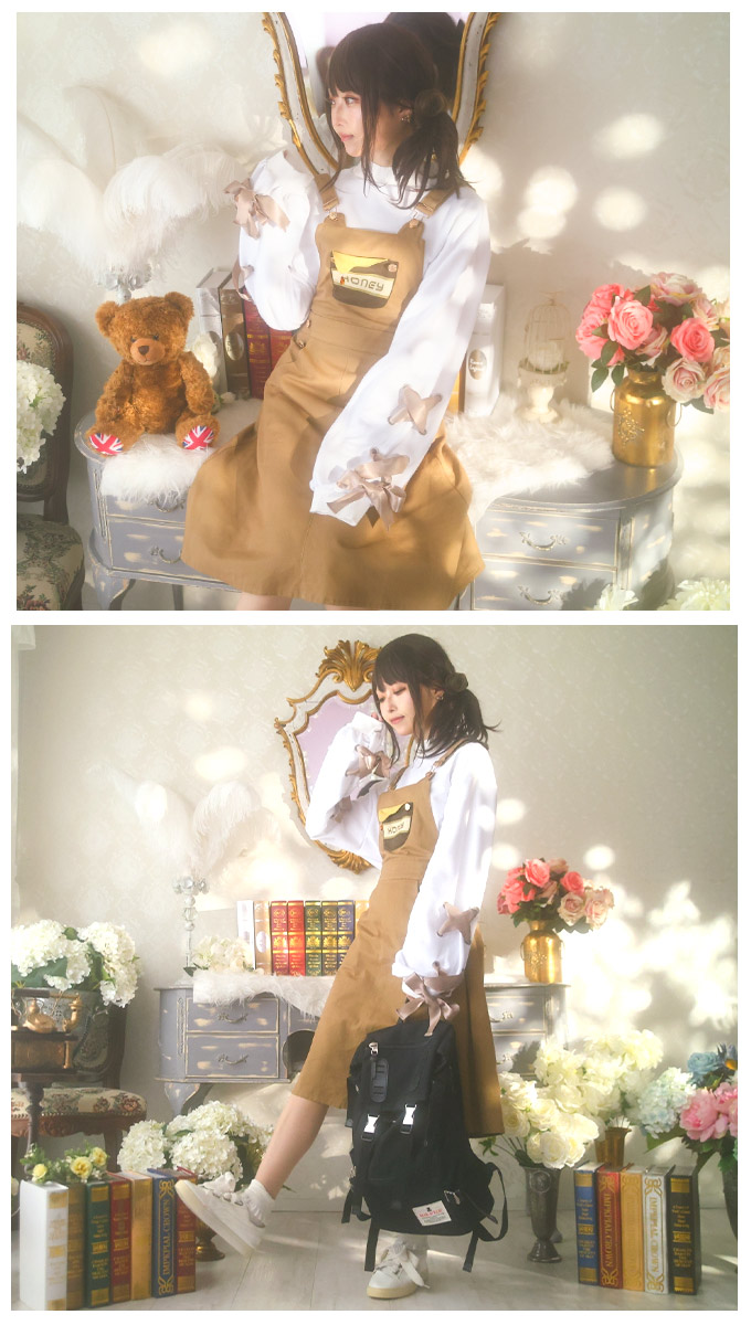 楽天市場】【最短即日出荷】トップス ワンピース レースアップ クマ