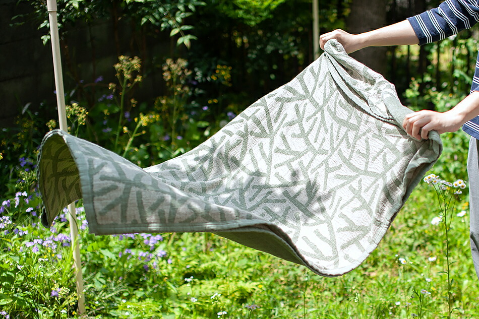 リネン＆シュニールコットン シングルブランケット（クリッパン