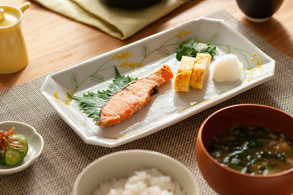 ミモザ 隅切り長角皿（徳永遊心） フリーデザイン ｜ 北欧・ロング