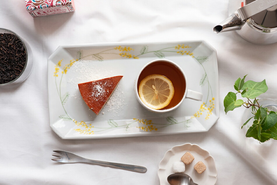 ミモザ 隅切り長角皿（徳永遊心） フリーデザイン ｜ 北欧・ロング