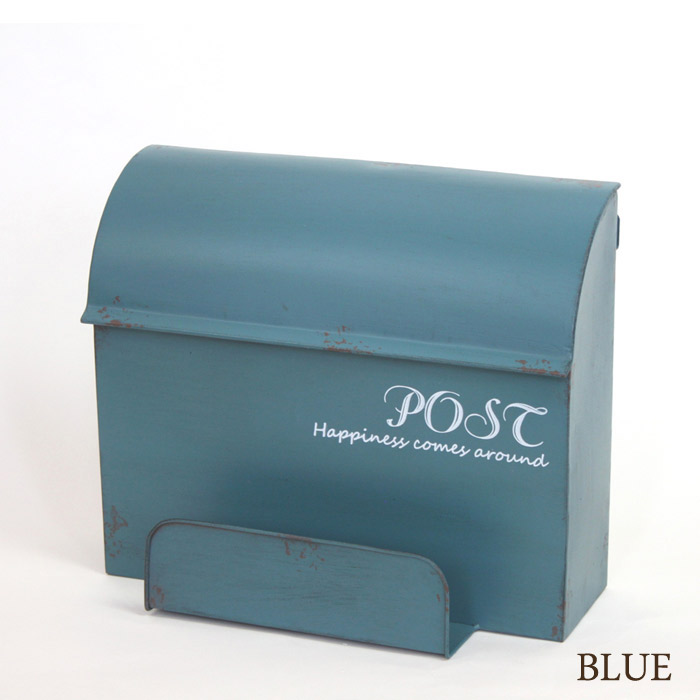 壁掛けポスト 郵便受け 新聞受け アイアン メタルポスト レッド メール