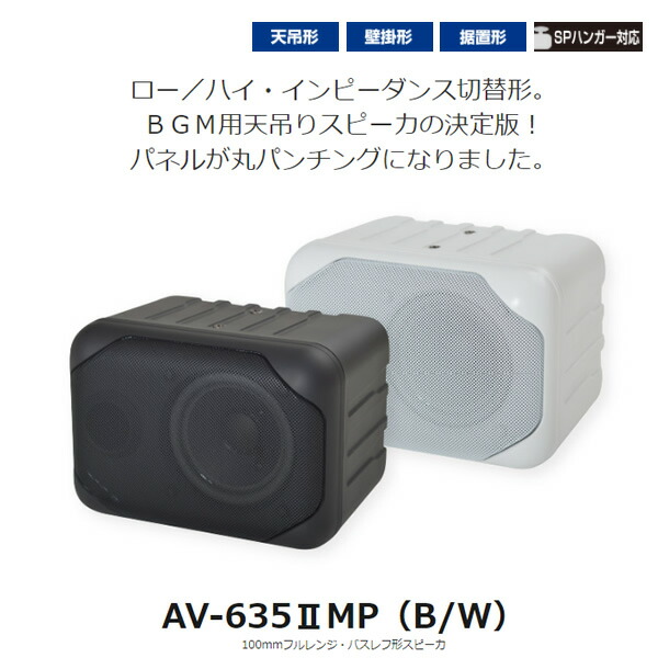 オースミ電機 MASSIVE BOX形スピーカー ブラック ロー／ハイ