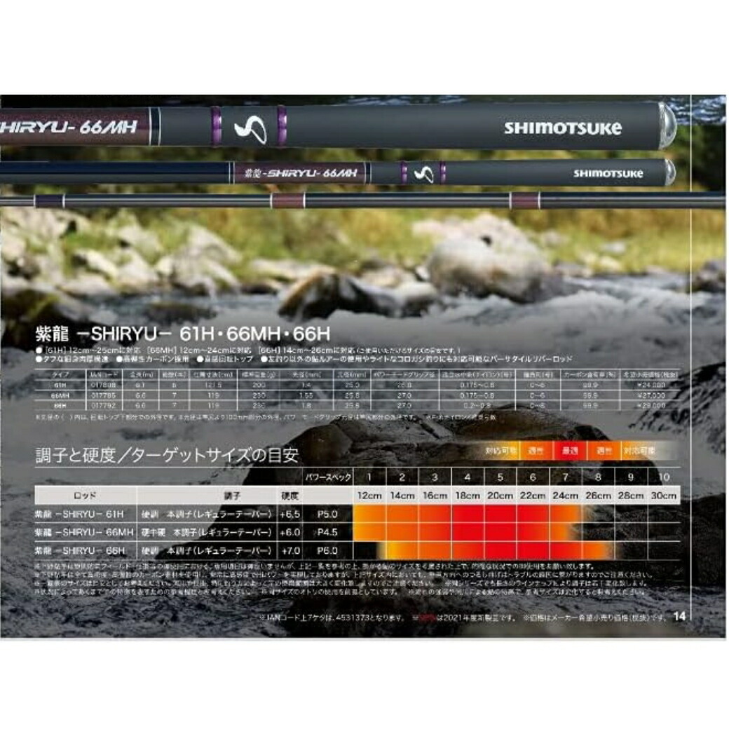 楽天市場】【SALE10%OFF】シモツケ(Shimotsuke) 鮎竿 予約販売 SHIRYU