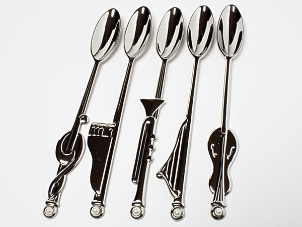 楽天市場】ミキモト 真珠の小粒付 楽器ティースプーン 5本セット spoon