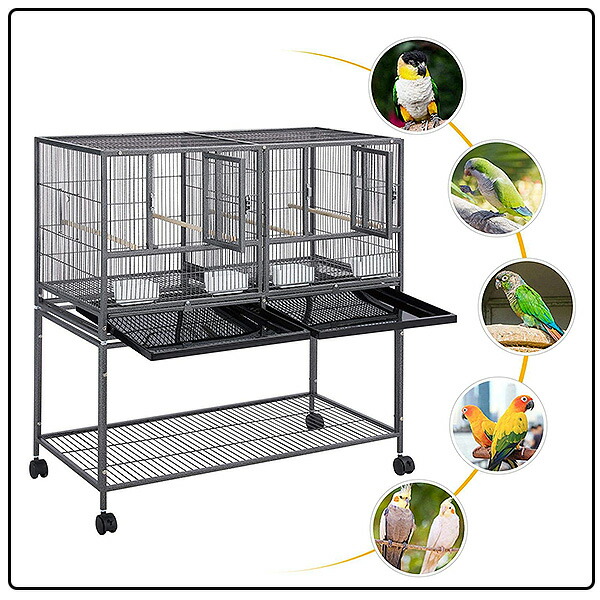 楽天市場】【在庫有り】Yaheetech ブリーダー バードケージ 2部屋