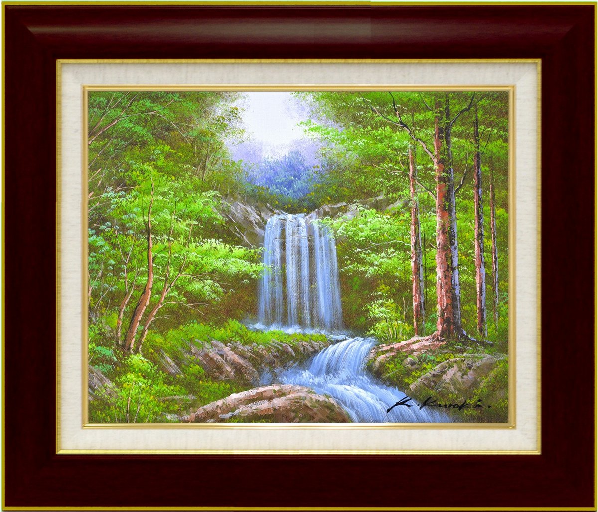 楽天市場】【スーパーSALE10％OFF】手描き油絵 羽沢 清水 乗鞍高原 F10