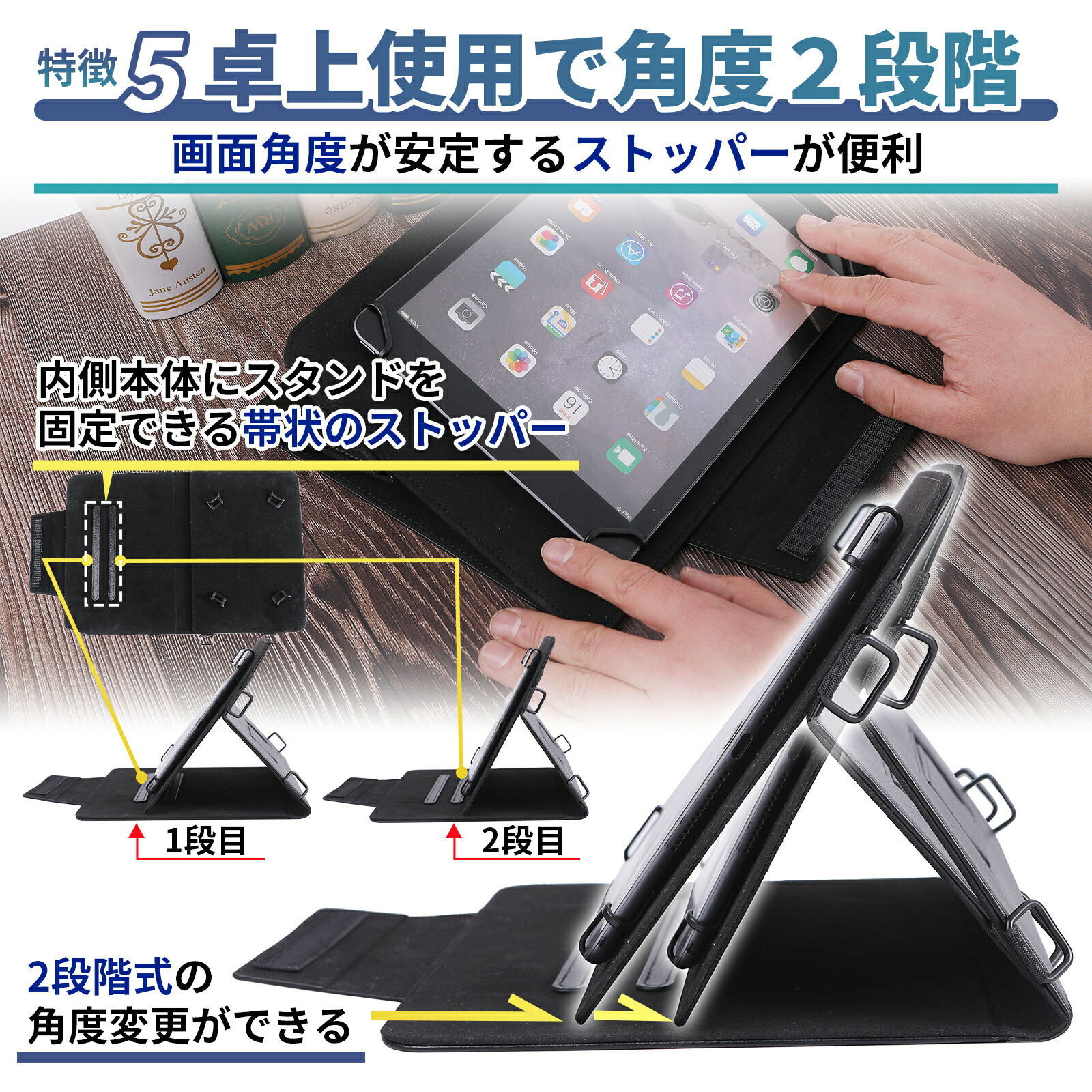 楽天市場】首掛けタブレットホルダー 8.5～11インチ対応 ショルダー