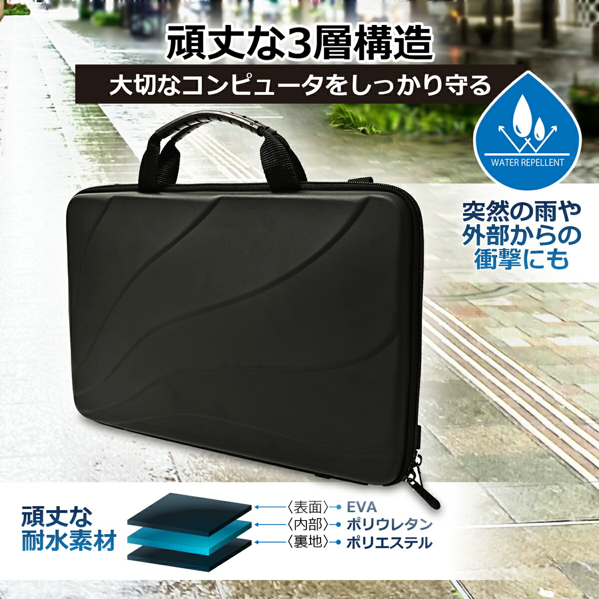 楽天市場】立ったまま使える ノートPCバッグ 14インチ 衝撃吸収