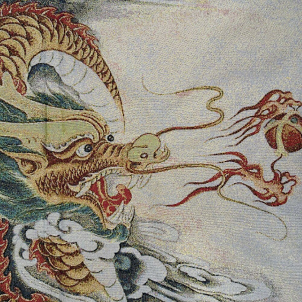 楽天市場】【ランキング1位4冠達成】風水 龍 ドラゴン 刺繍 赤龍 青龍