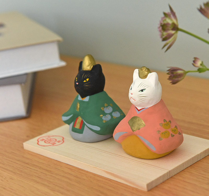 楽天市場】猫の雛飾り 玩具工房 日本製/雛人形 コンパクト おしゃれ