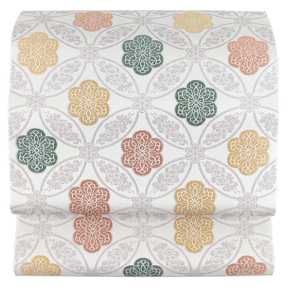 楽天市場】袋帯 -52A- 西陣織 山下弘蔵 本袋帯 六通柄 正絹 絹100% 白