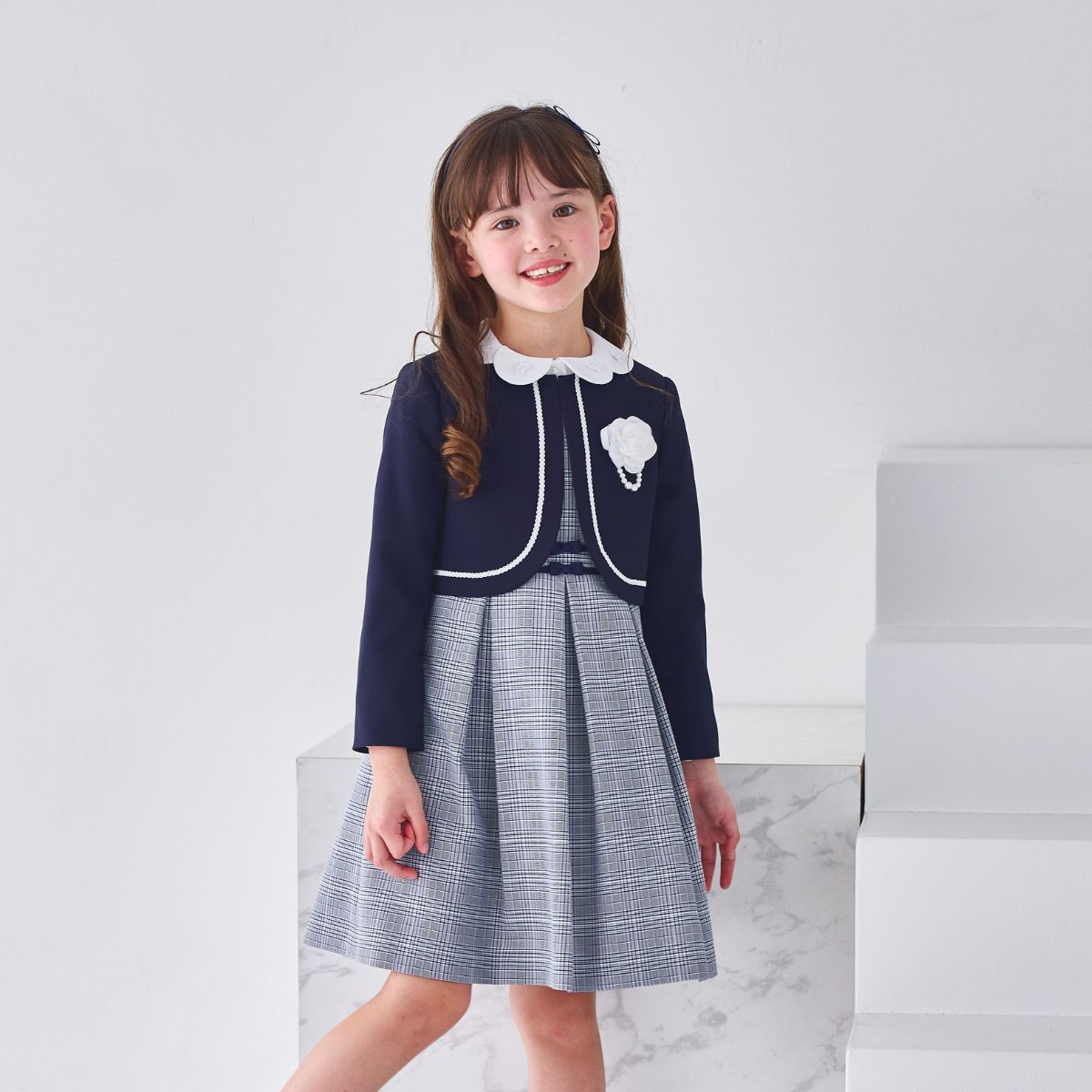 ペタル襟スーツセット 115 120 130 120B 130B cm (2571-7356