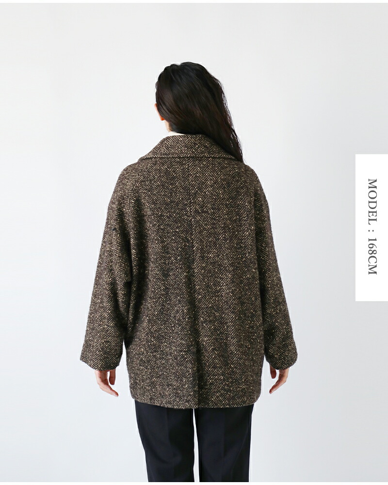 楽天市場】TICCA ティッカ ウール ミックス ツイード ピーコート tbda