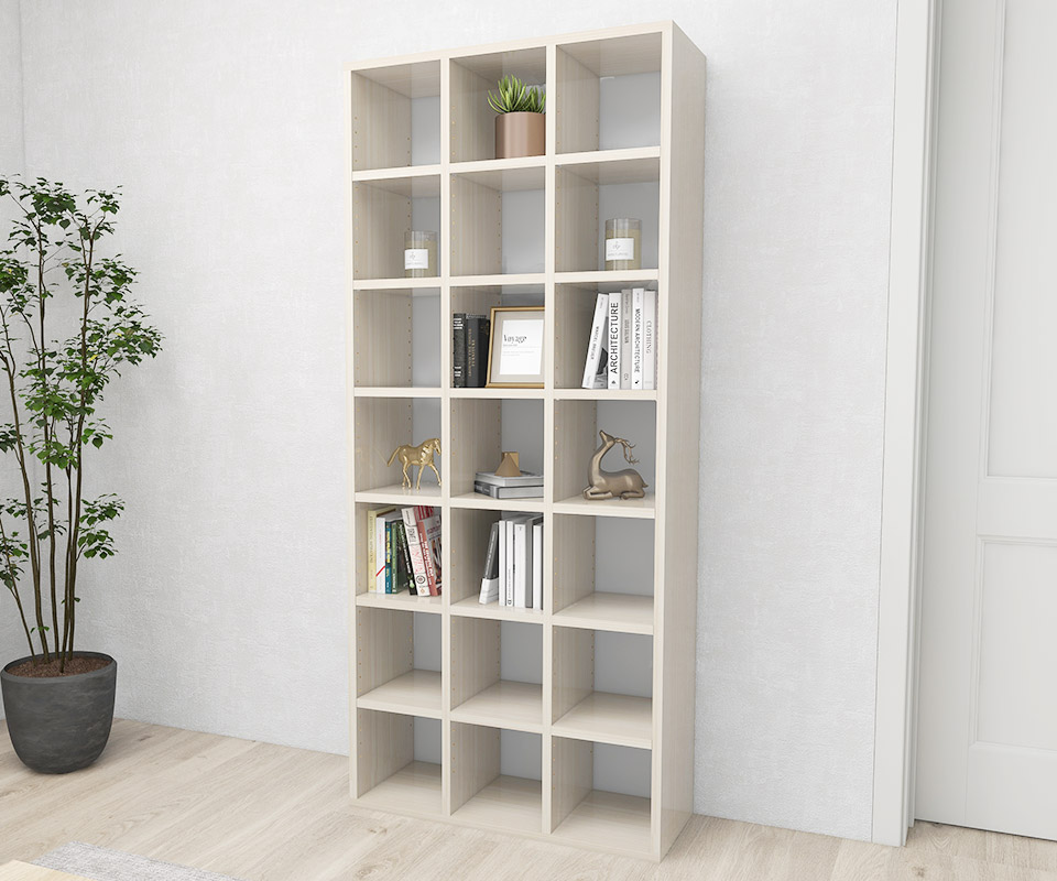 楽天市場】本棚 縦長 シェルフ 大容量 大型 文庫 書類 完成品 オープン