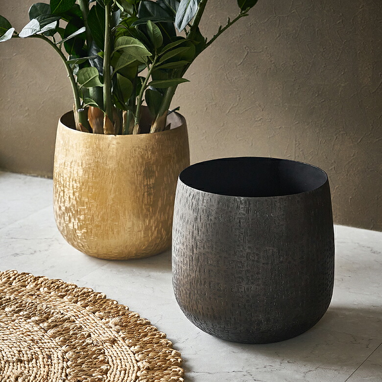 楽天市場】プランターカバー アルミポット アルミニウム 金属 メタル 8