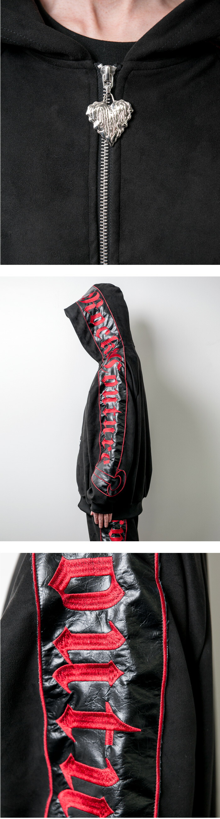 PIRATES OF DEATH(パイレーツ オブ デス)ロゴ刺繍 ジップアップ