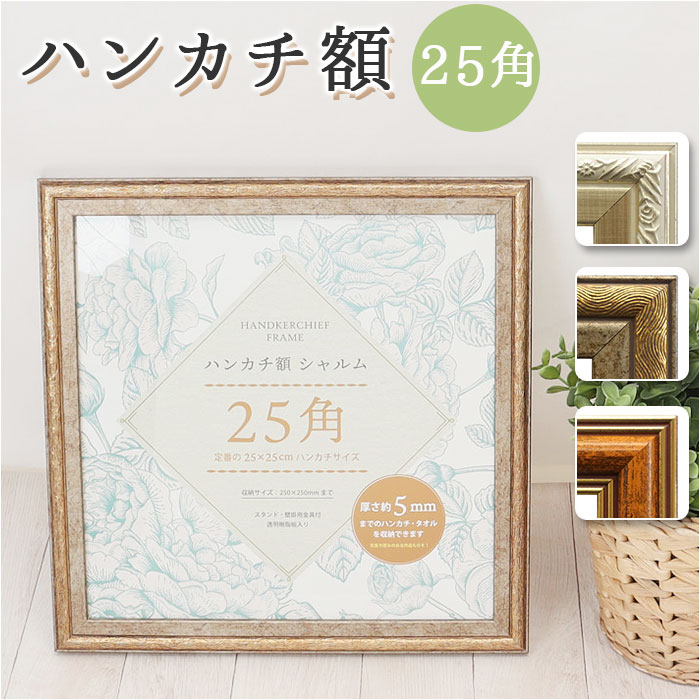 フレーム 正方形 通販 ハンカチ額 25角 額 シャルム 250 x 250mm 額縁
