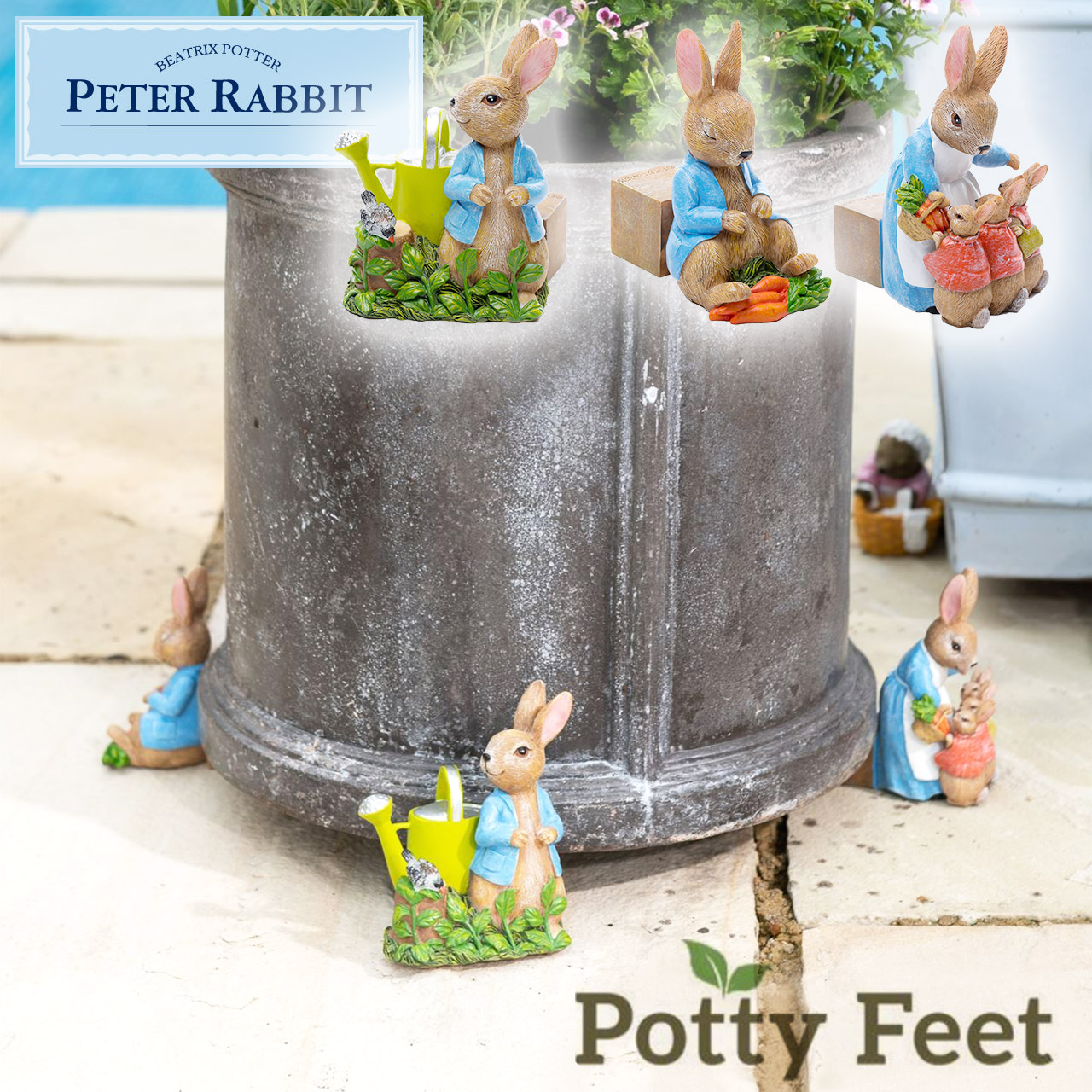 楽天市場】ピーターラビット ポットフィート 3個セット ジョウロ