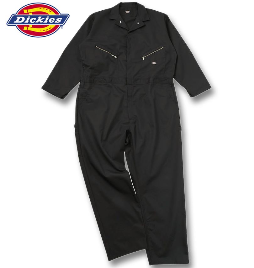 大きいサイズ DICKIES 48799 長袖 カバーオール つなぎ ブラック 2XL