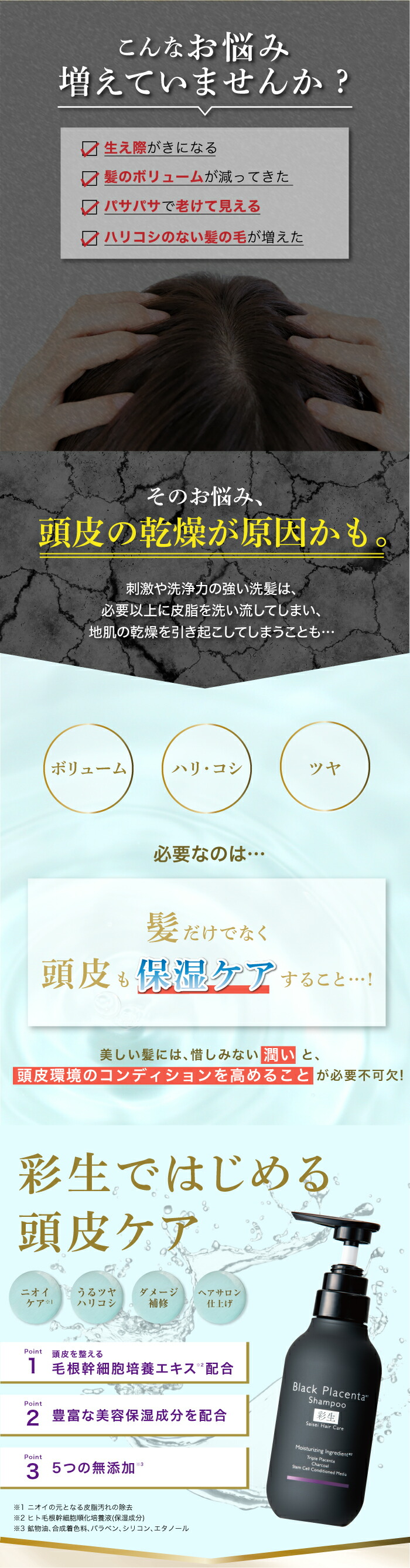 楽天市場】ブラン製薬公式 【定期】彩生 ブラックプラセンタシャンプー