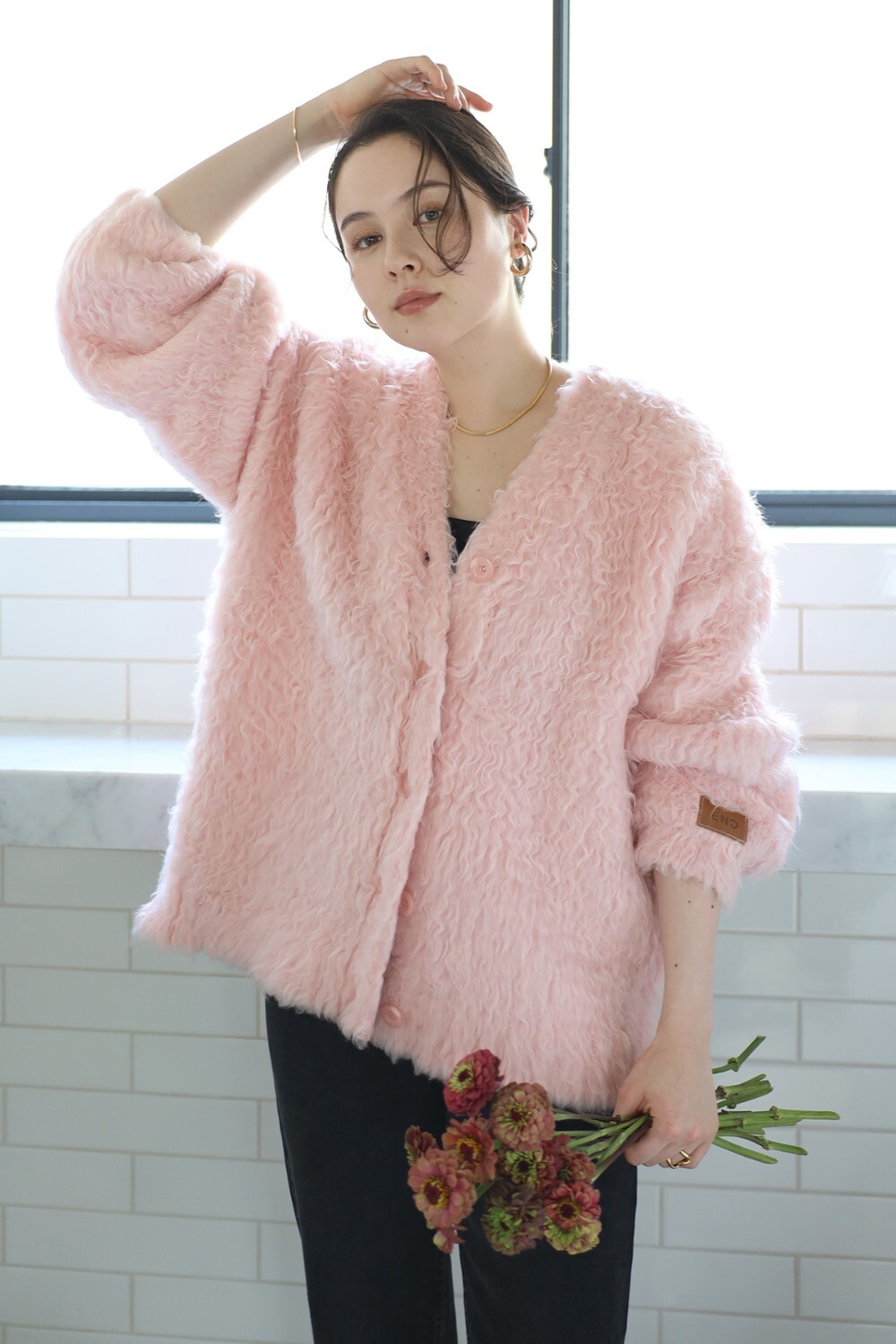 楽天市場】ENC エンク teddybear shaggy outer like cardigan / テディ