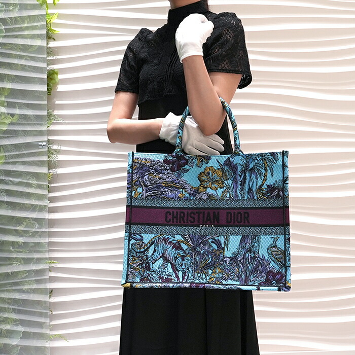 楽天市場】クリスチャン・ディオール ブックトート バッグ ラージ