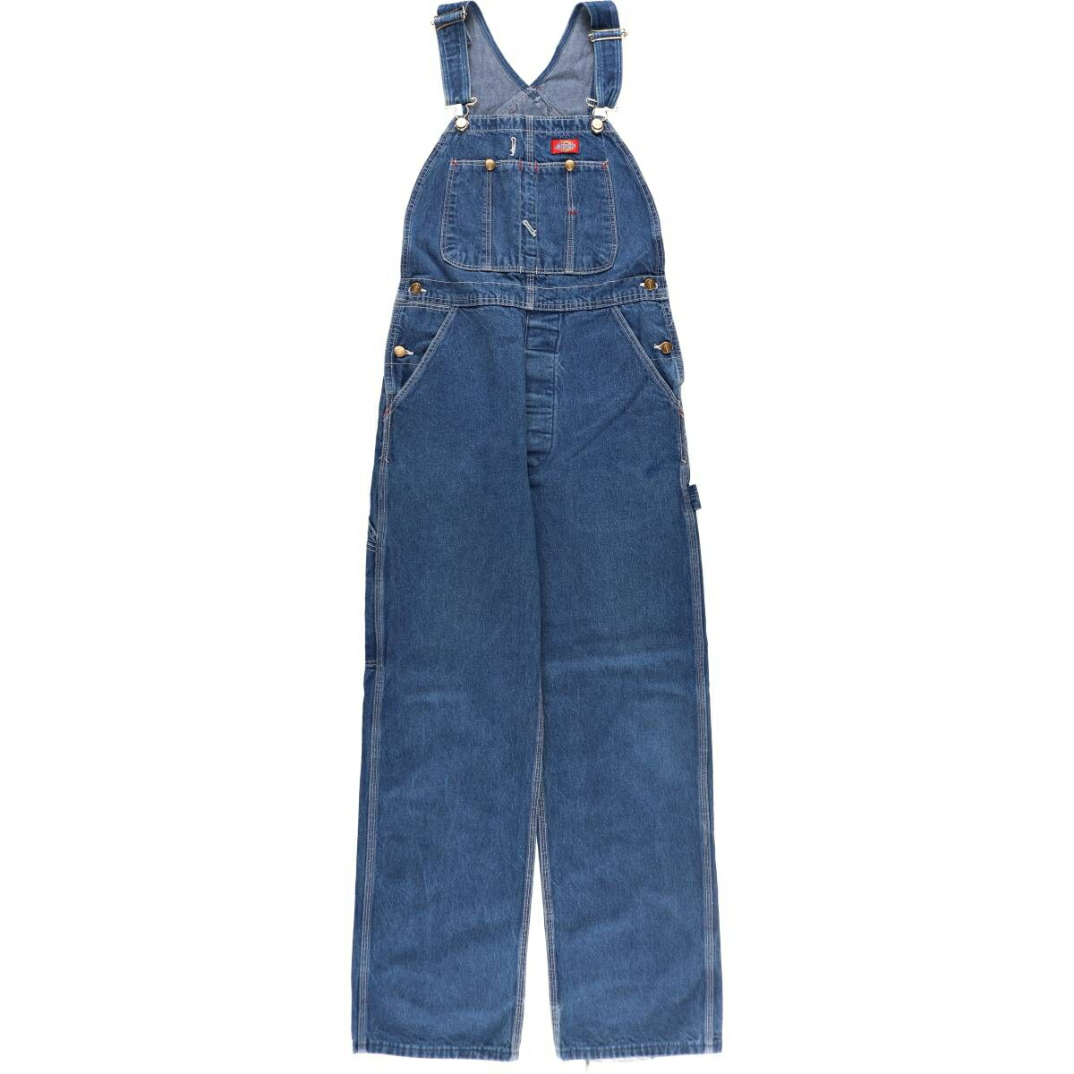 古着 90年代 ディッキーズ Dickies デニムオーバーオール USA製 メンズ