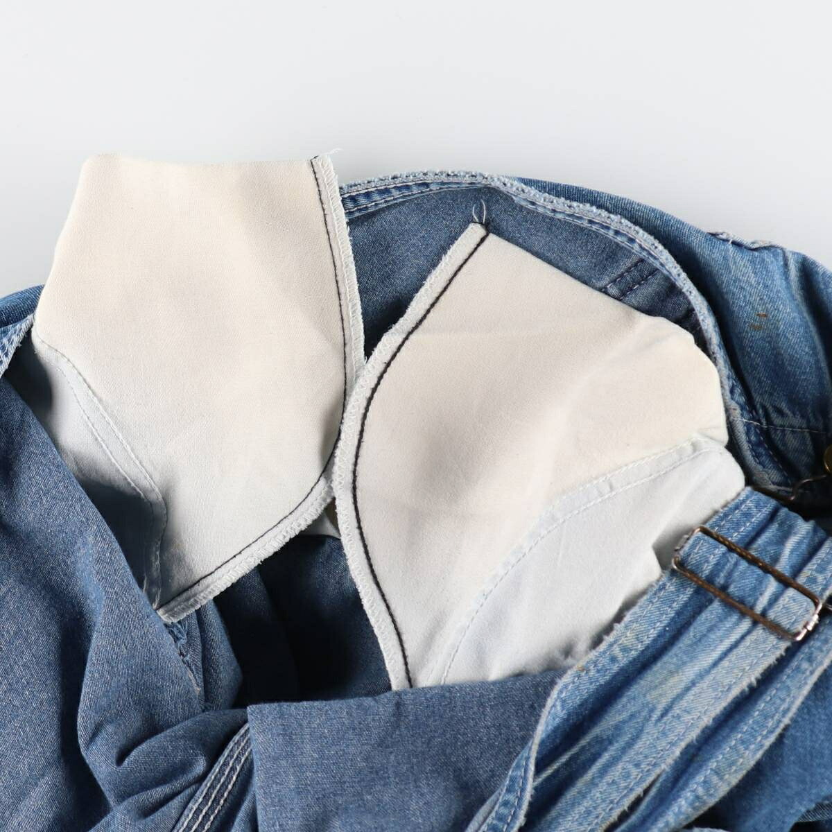 90's pointer オーバーオール ホワイトキャンバス w30 usa製 古着