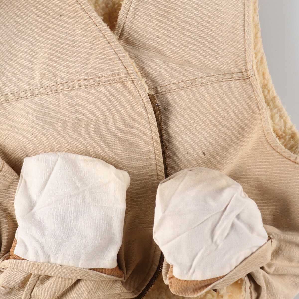 古着 70年代 カーハート Carhartt プリントタグ ダックベスト メンズ