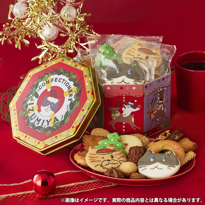 楽天市場】クリスマス 2025 限定 泉屋 クッキー缶 ねこ缶 クリスマス