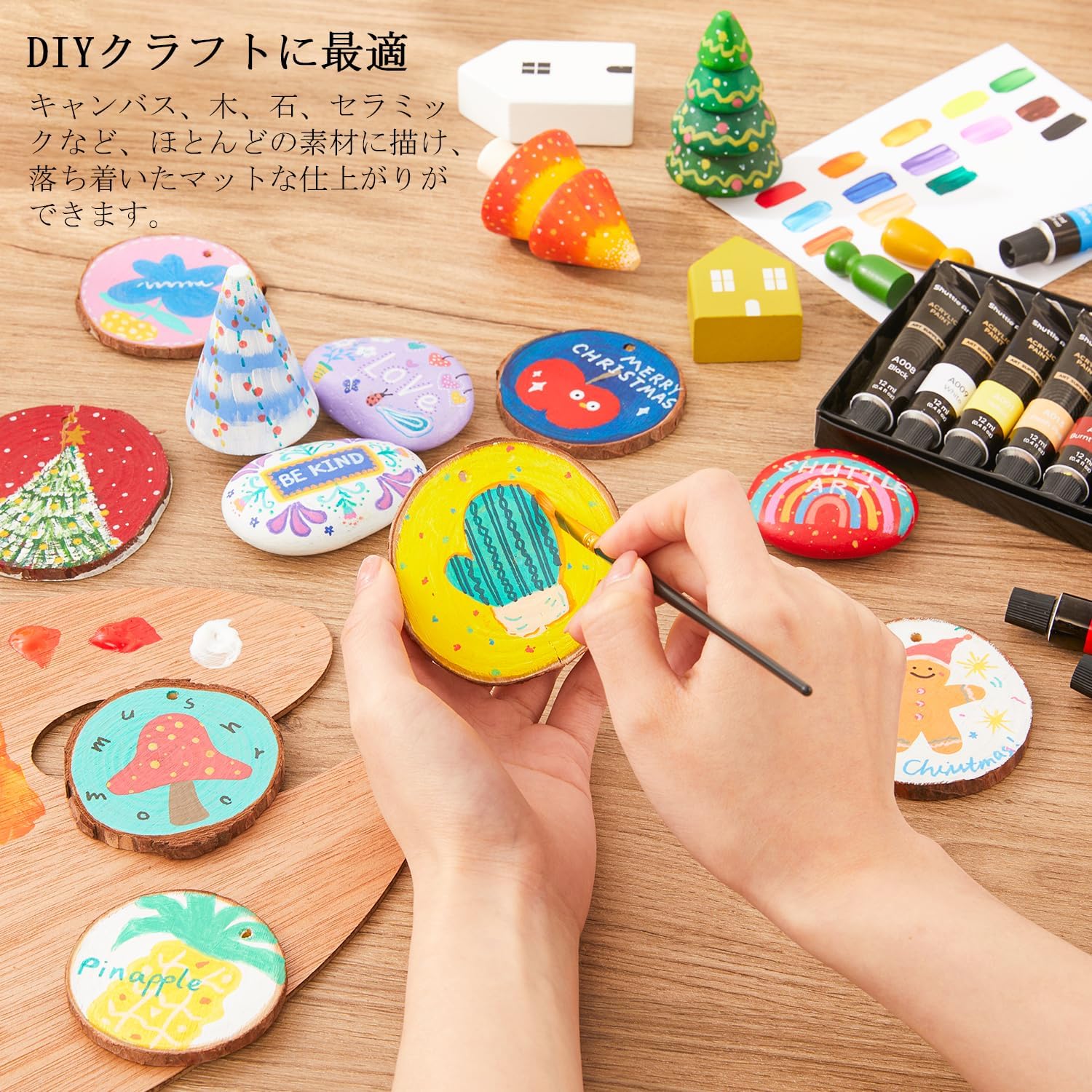 楽天市場】【送料無料】アクリル絵の具 16色セット 12ml ブラシ付き 速