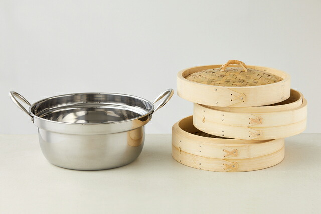 竹 中華せいろ 24cm 鍋セット[ガス・IH対応 本体2 ふた1] | せいろ,鍋