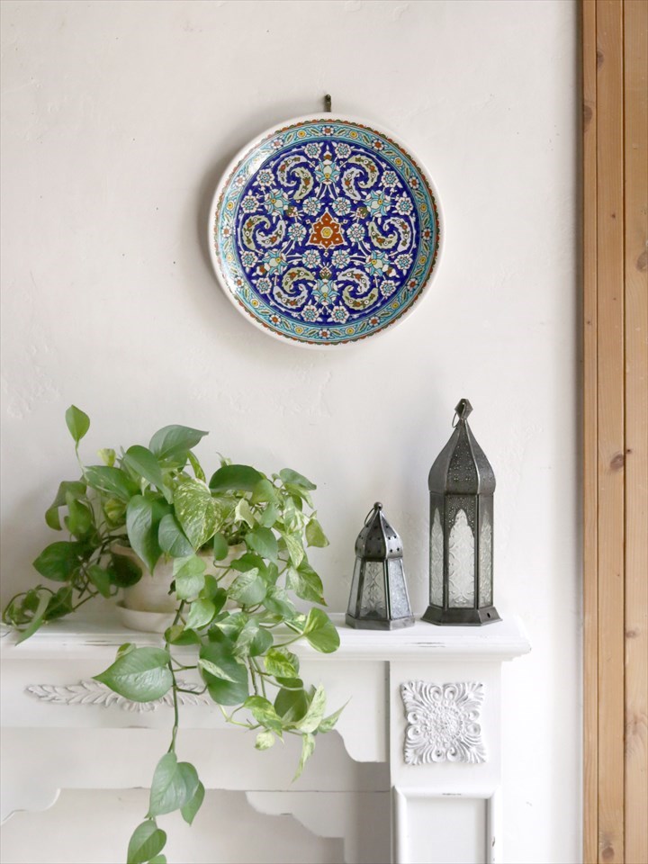 楽天市場】トルコ陶器飾り皿 直径30cmプレート キュタフヤ