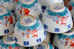 図変わり ◇ 中国 景徳鎮 茶壺 茶入れ ◇ アンティーク 骨董品 ◇ 紅茶