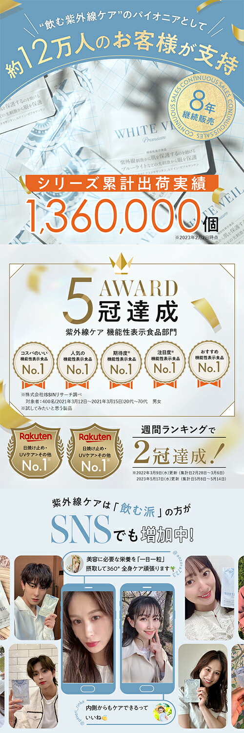 楽天市場】【定期購入】【初回980円】ホワイトヴェール プレミアム ( 1