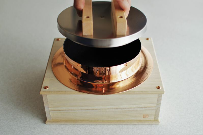 純銅製 羽釜 『ごはんはどうだ！』 5合 桐製 釜受けセット】 新光金属