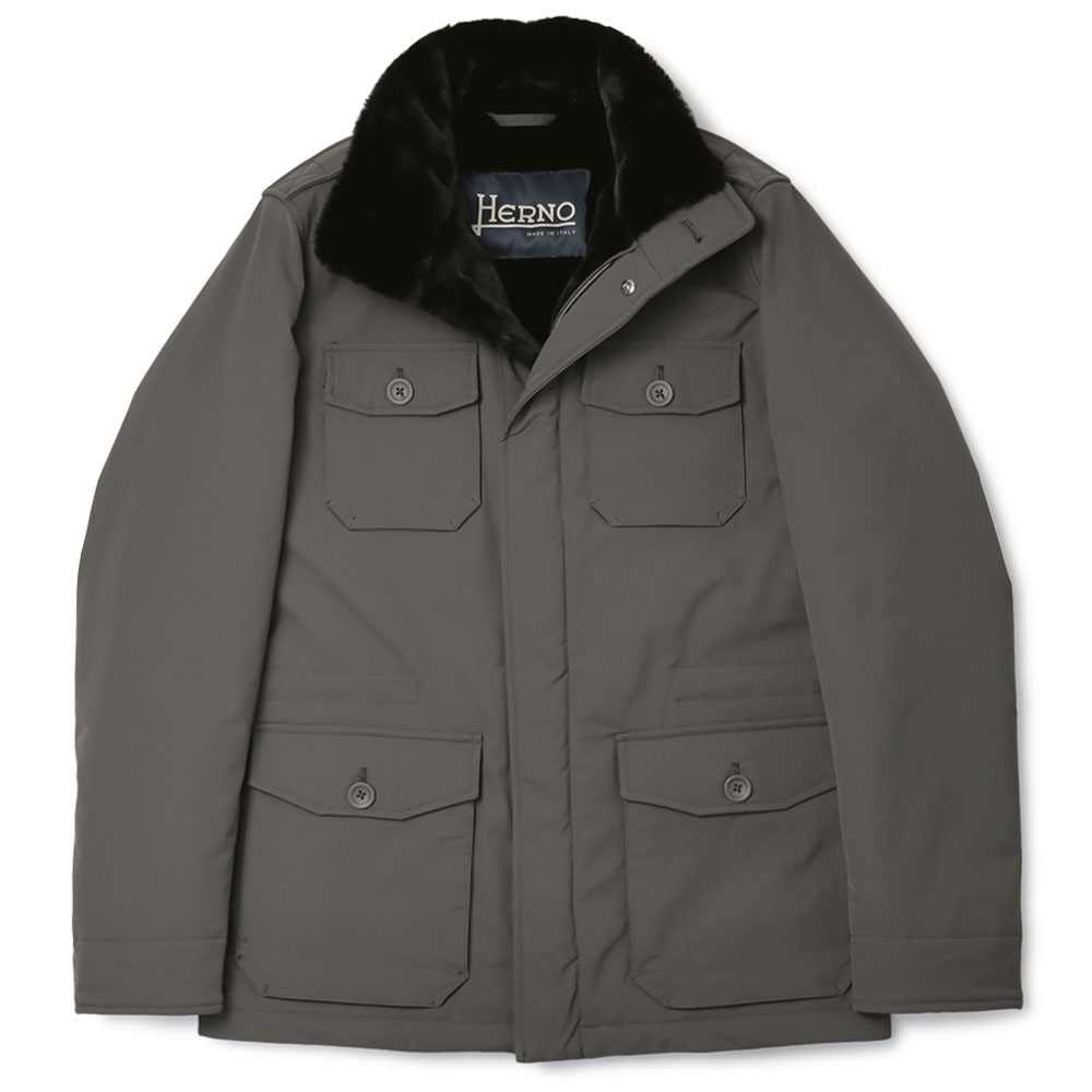 ヘルノ / HERNO / M-65型 ブルゾン / 中綿入り / 内側エコファー / 撥