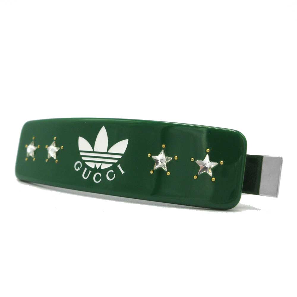 楽天市場】グッチ ヘアクリップ バレッタ adidas x GUCCI TREFOIL