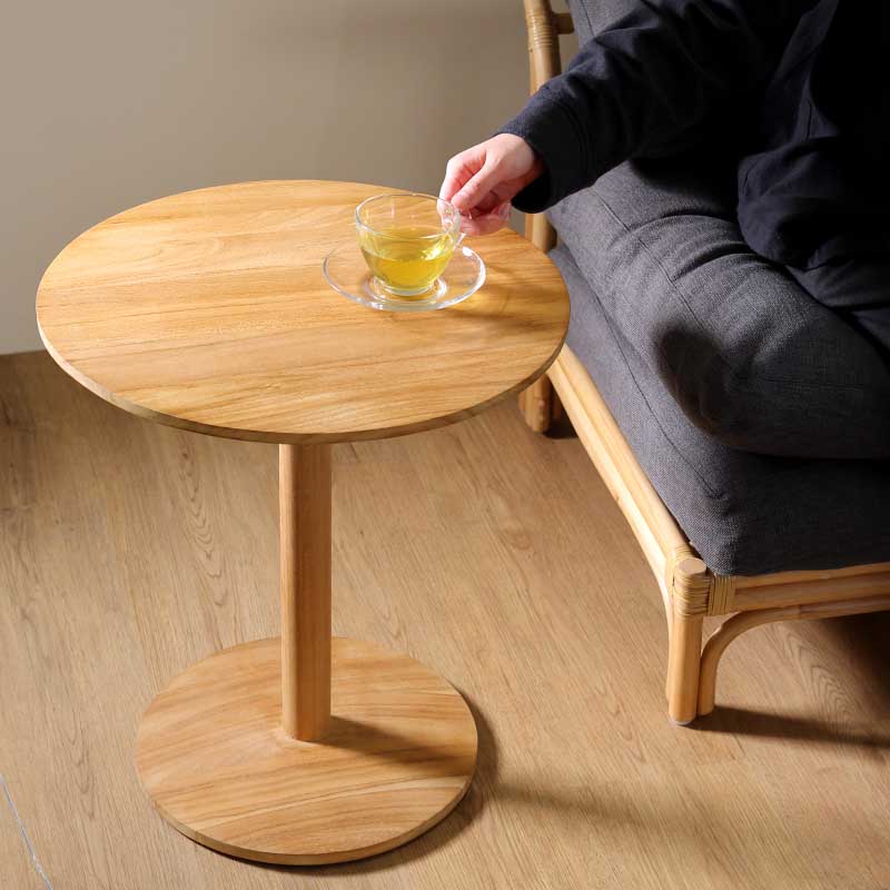 楽天市場】【アウトレット】ラウンド サイドテーブル チーク 無垢材