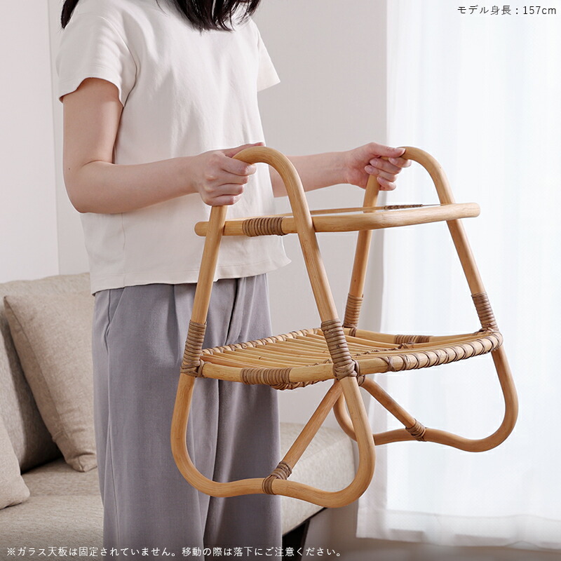 アジア家具 ラタンテーブル 籐製 サイドテーブル 籐家具 ナイト