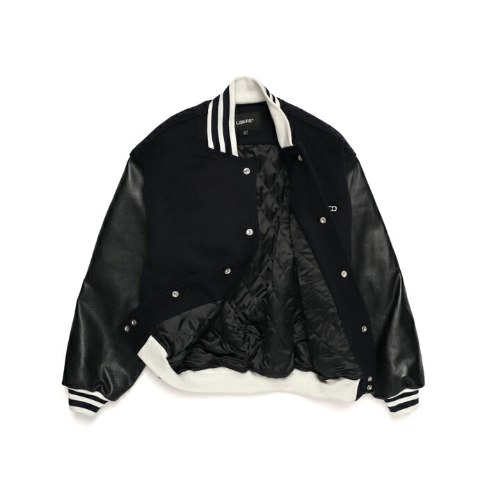 楽天市場】LIBERE リベーレ レザースリーブ スタジアム ジャケット