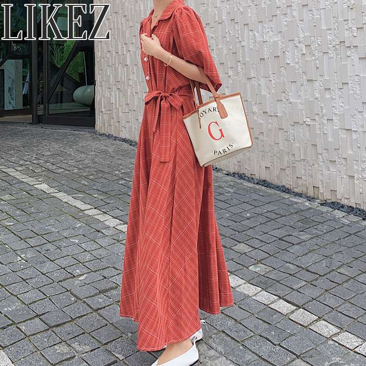 楽天市場】ワンピース 5分袖 半袖 シャツワンピ ベルト付き レディース