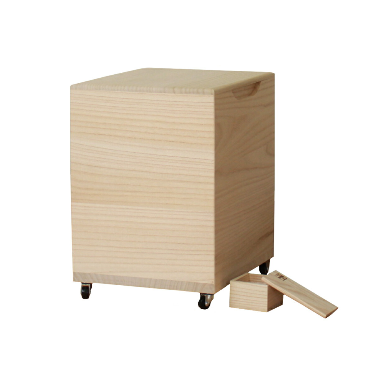 楽天市場】米びつ 20kg 桐の米びつ 無地 キャスター付き 一合升