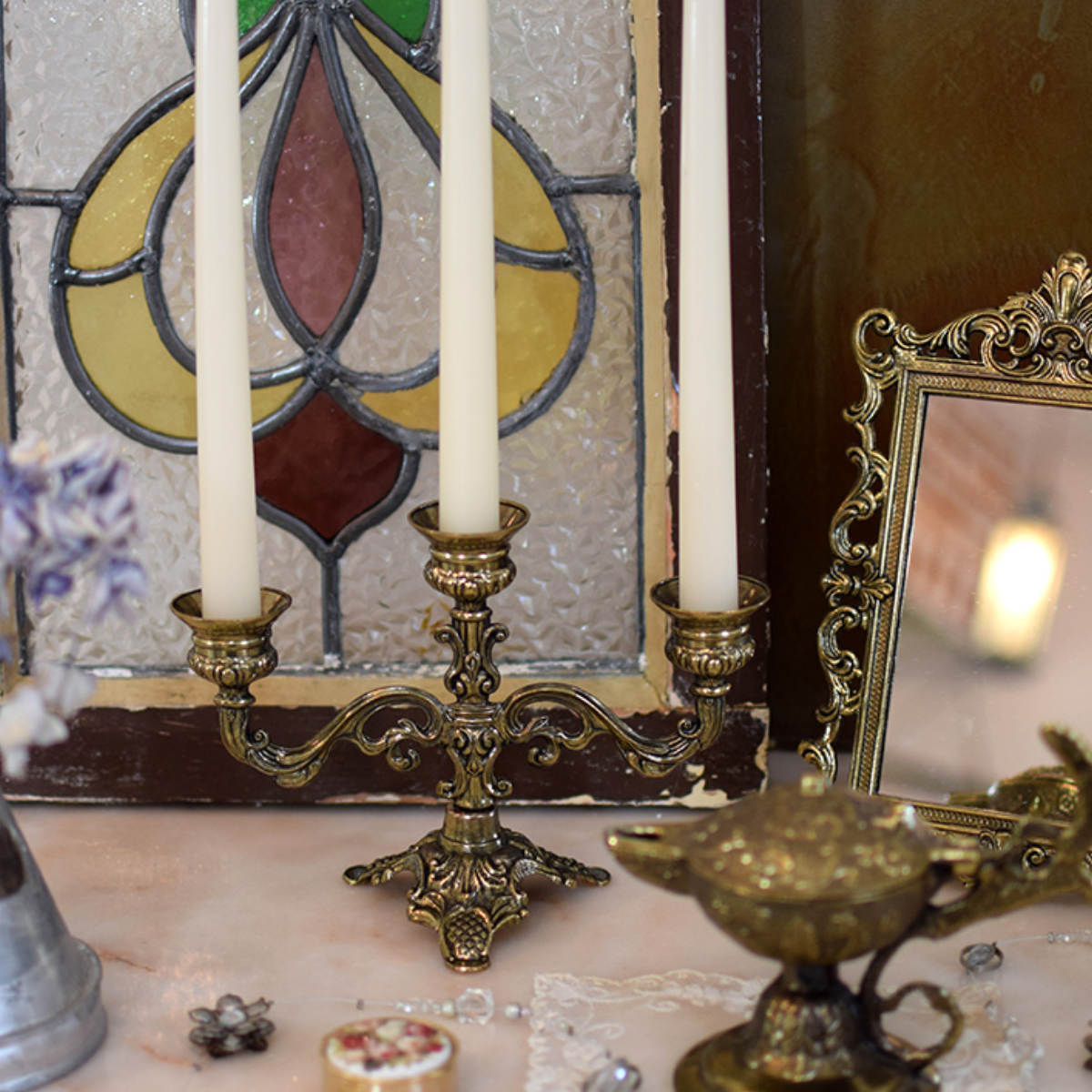 楽天市場】キャンドルホルダー イタリアザマック Lサイズ 合金