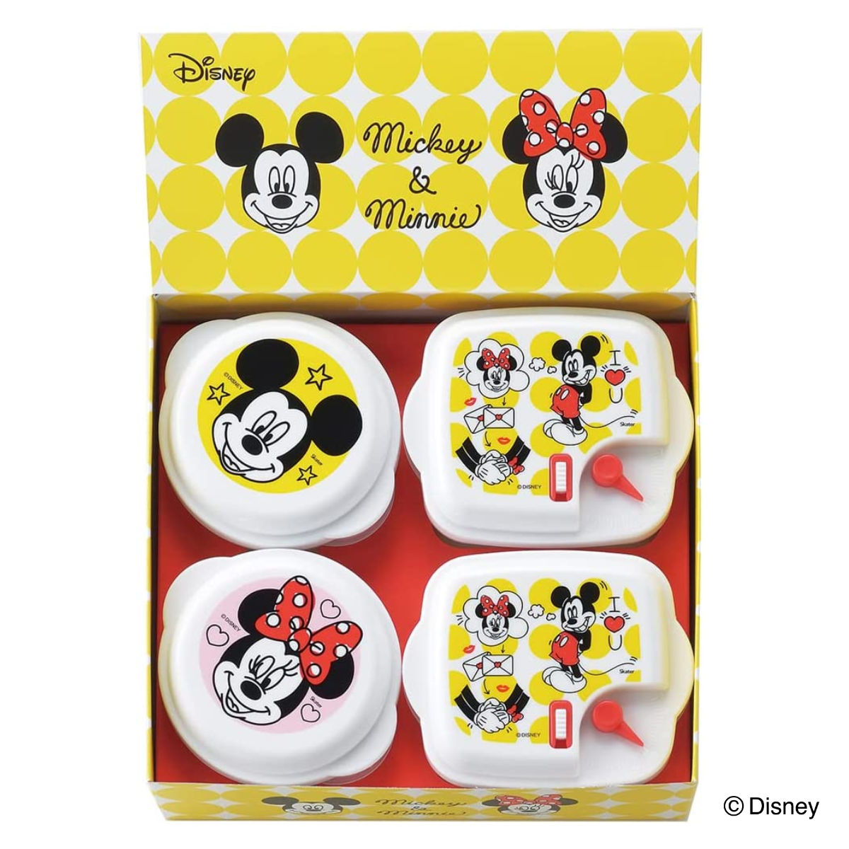 楽天市場】保存容器 ミッキー＆ミニー プラスチック電子レンジ容器 丸