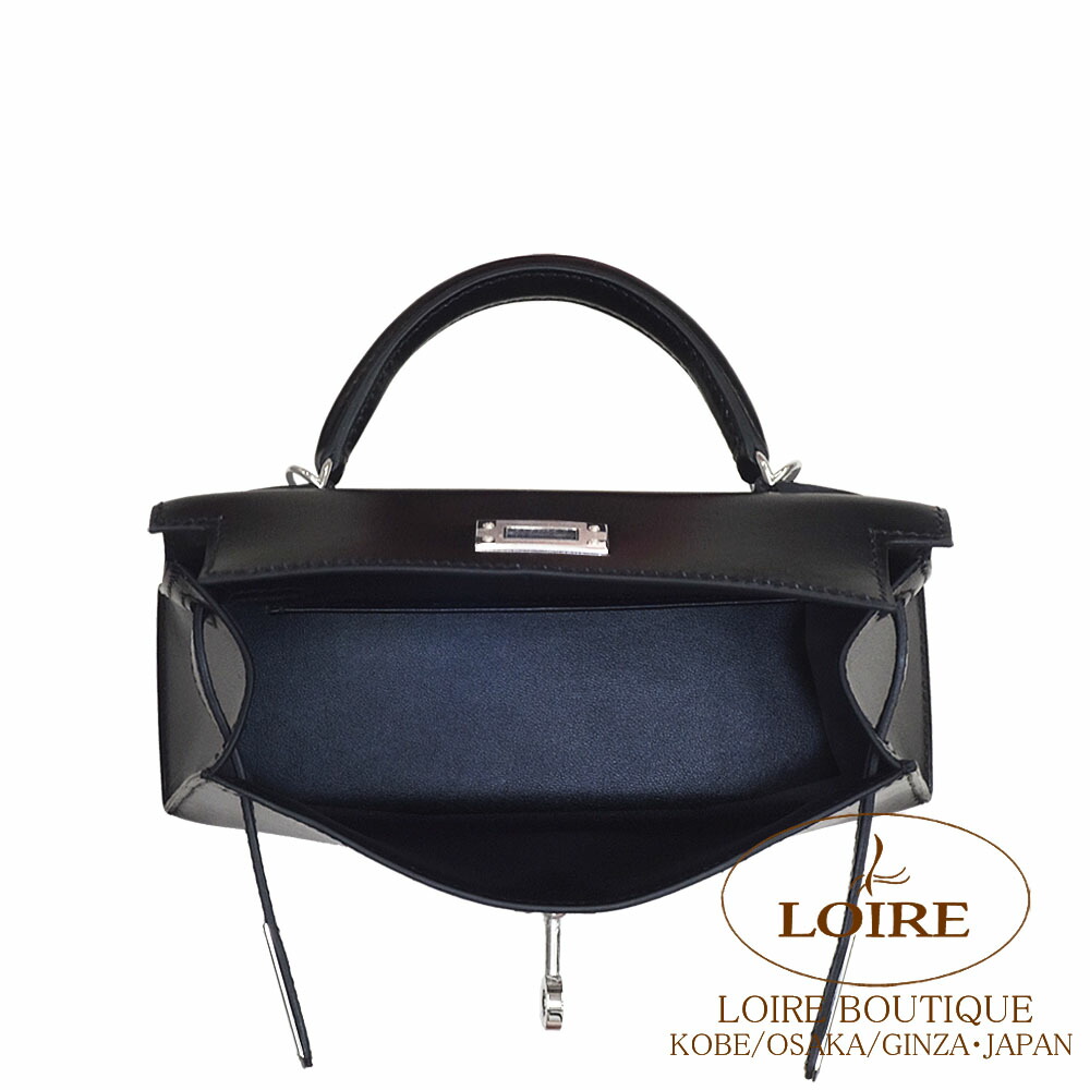 楽天市場】エルメス ケリーミニ2 クロ ボックスカーフ シルバー金具