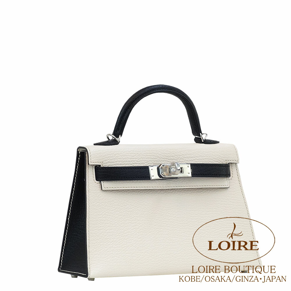 楽天市場】エルメス ケリーミニ2 パーソナル クレ×クロ(クレ×クロ×シロ
